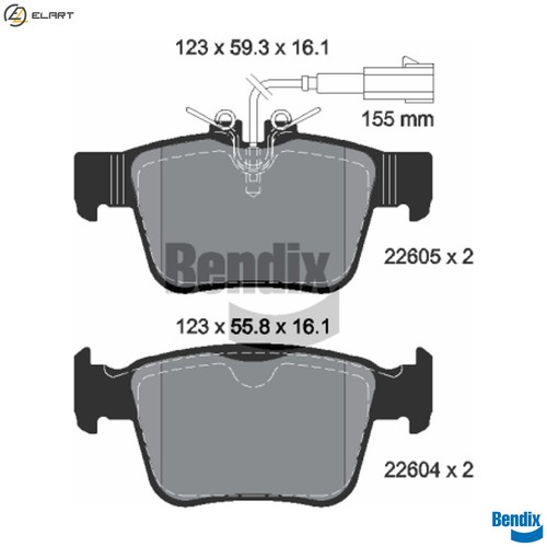 Brake pad set disc - brake,