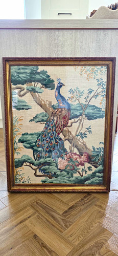 Margot framed needlepoint - margot,