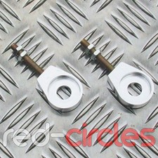 12mm SILVER ALLOY PIT DIRT BIKE BACK WHEEL CHAIN TENSIONER ADJUSTERS 110cc 125cc