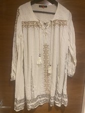 TOPSHOP X KATE MOSS BOHO KAFTAN DRESS WITH SEQUINS AND EMBROIDERY SIZE UK 10