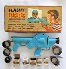 Vintage 1970s Marx Flashy Flickers Magic Picture Projector + 10 Films -  Working