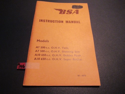 Bsa instruction owners - instruction,