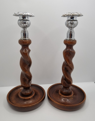 Vintage wooden barley twist - vintage,