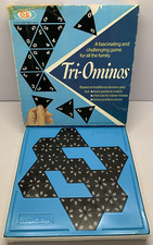 Tri-ominos Triominos Dominoes Board Game By Ideal  1968 Vintage 100% Complete.