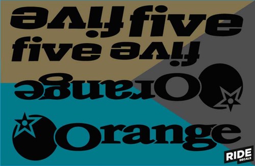 Orange five frame decal kit - five,