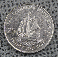 2000 25 Cents East Caribbean