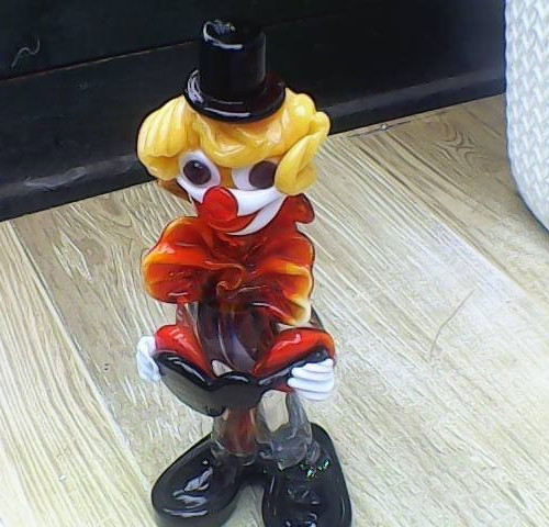 Murano glass clown - glass,