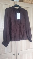 BNWT Zara Brown Semi Sheer