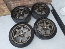 17" Rota Grid Alloys 4x100 et35 17x8 with Tyres - No Kerb Marks MX5 Etc