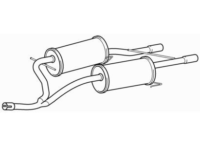 Rear exhaust silencer back - exhaust, box