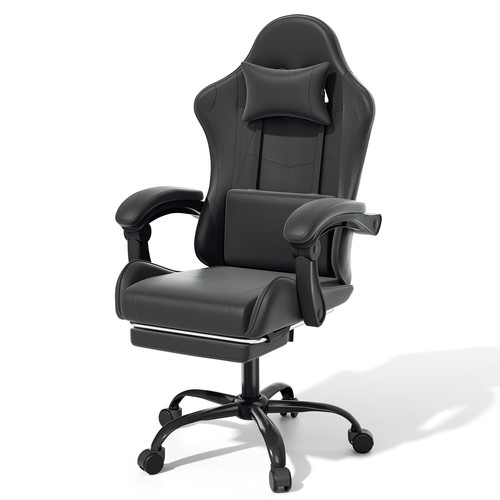 Black ergonomic gaming chair - ergonomic,