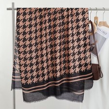 Dog Tooth  Print Scarf Classic Gorgeous High Quality Shawl Wrap