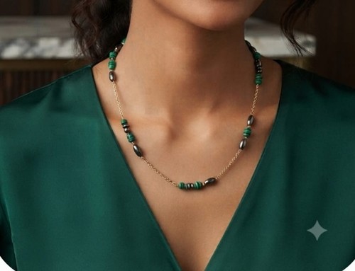 Natural green malachite - green,
