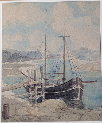 Antique original watercolour - antique,