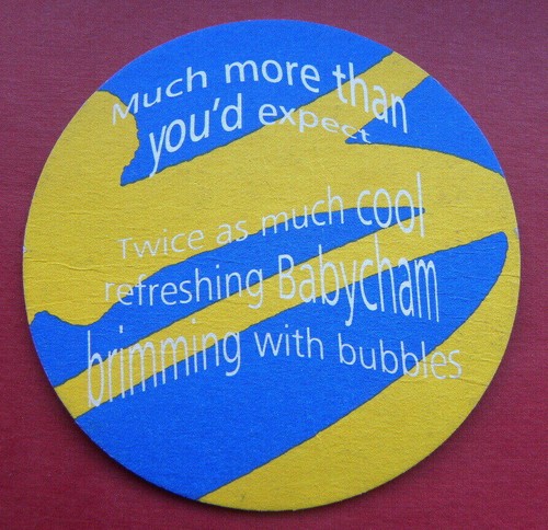 Babycham beer mat - babycham,