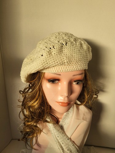 Handmade crochet beret hat - crochet,