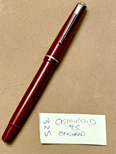 Vintage Osmiroid 75 Fountain pen, dark burgundy, chrome trim