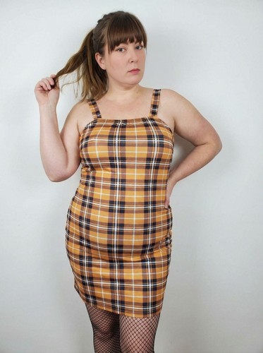 Yellow tartan stretchy
