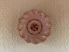 Vintage 1946 Leander RGK China de Boheme, Pink 14 Karat Gold, Ring Dish/Bowl