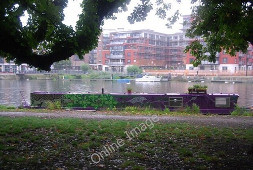 Photo 6x4 colourful narrowboat - photo,