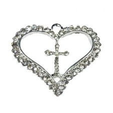 2 PCS LARGE HEART DIAMANTE