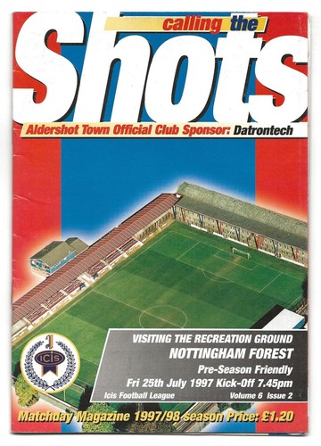 Aldershot nottingham forest - nottingham,