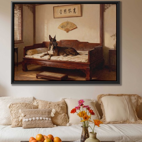 Great dane oil painting canvas - painting,