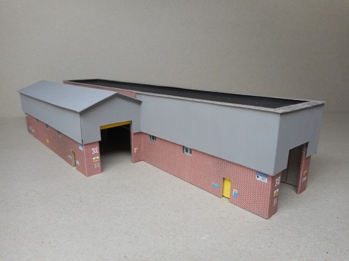 Gauge locomotive shed model - n,