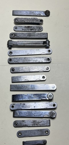 Various feeler gauges used - 16,