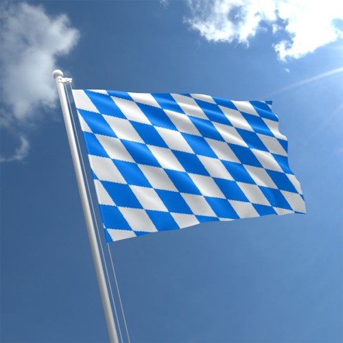 Bavarian flag 5ftx3ft with - bavarian,