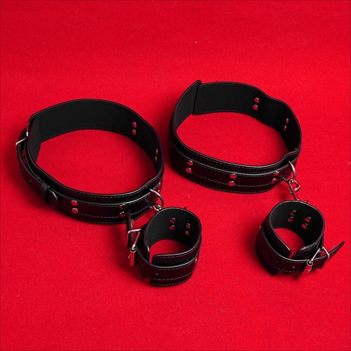 Bondage leather wrist thigh - pu,