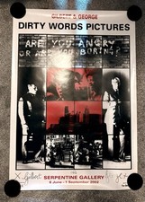 Gilbert & George Dirty Words Pictures signed poster Serpentine Gallery 2002