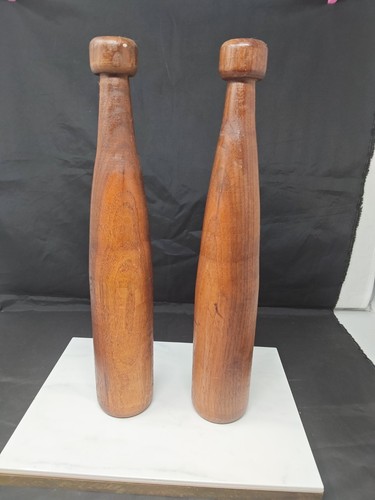 Antique indian club wooden - club,