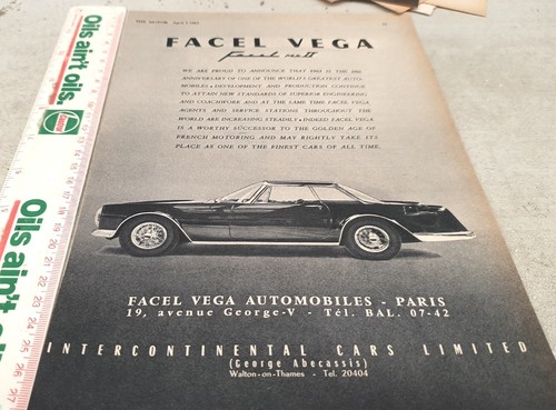 1963 facel vega - mk, original