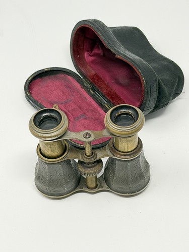 Antique brass opera glasses - brass,