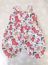 Hand Made Christmas Dungarees,Fits Build A Bear Bear Factory,Designabear. A 550