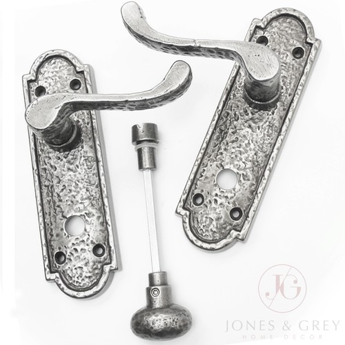 Pair antique pewter effect - antique,