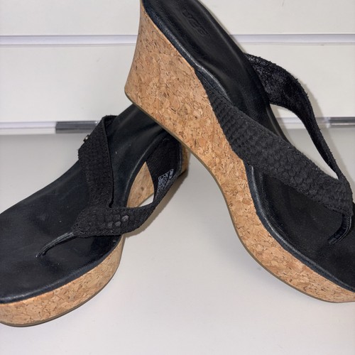Ugg black wedge sandals 5 - wedge, uk