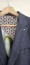Ted Baker Blue Striped Linen