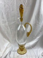 Vintage Clear And Amber Glass