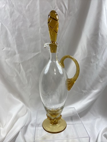 Vintage clear and amber glass - clear,