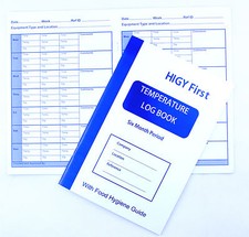  Weekly Temperature Record Log Book  Hygiene Audit. Food Catering Fridge Freezer