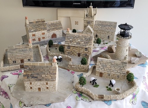 Hand made miniature farm - made, house