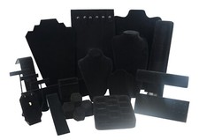 Black Velvet Jewellery Display Items - Ring Earring Watch Necklace Pendant etc