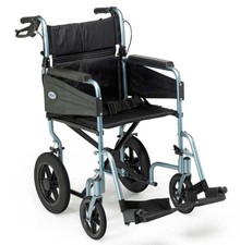 Days Escape Lite Attendant-Propelled Wheelchair Silver Blue 20" Wide Ultra Light