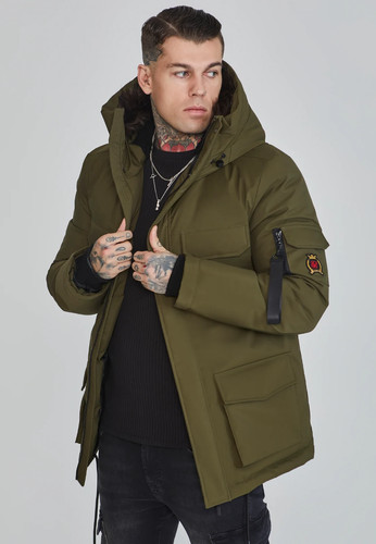 Siksilk mens green parka - siksilk,