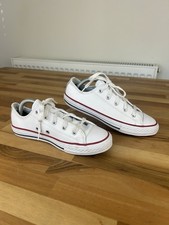Converse Chuck Taylor All Star Low Leather White Trainers UK2 Youth EU34