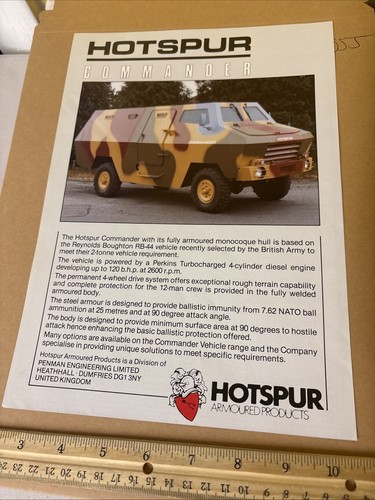 Vtg hotspur armoured products - armoured,