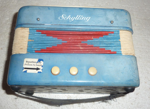 Vtg schylling blue - schylling, accordion