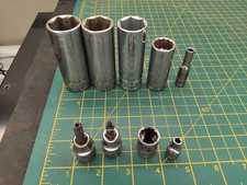 9 x Halfords Advanced Metric Sockets 1/2" 3/8" & 1/4" Drive DX01T19049